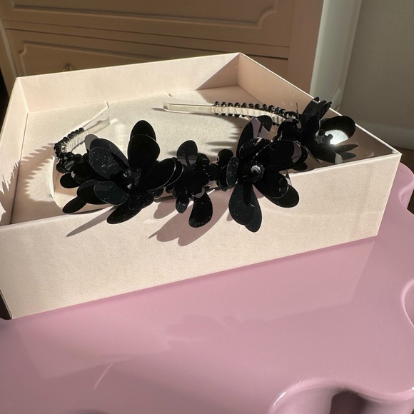 Simone Rocha x H&M black crystal embellished headband hairband